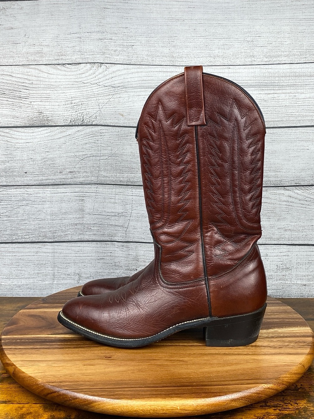 Mason Chippewa Falls Wi Brown Leather Cowboy Western Boots Women’s Size 9